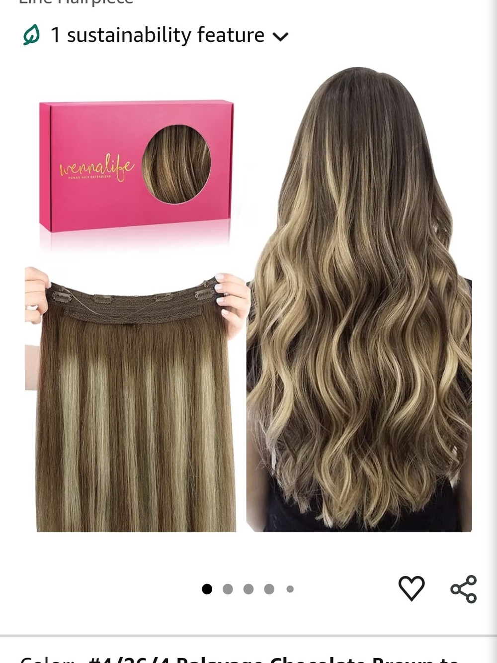 Balayage Chocolate Brown to Honey Blonde Wire Hair Extension